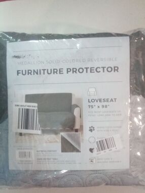 Furniture Protector Loveseat Cover in Gray Green Reversible NWT $39.99